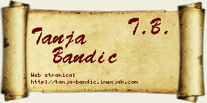 Tanja Bandić vizit kartica